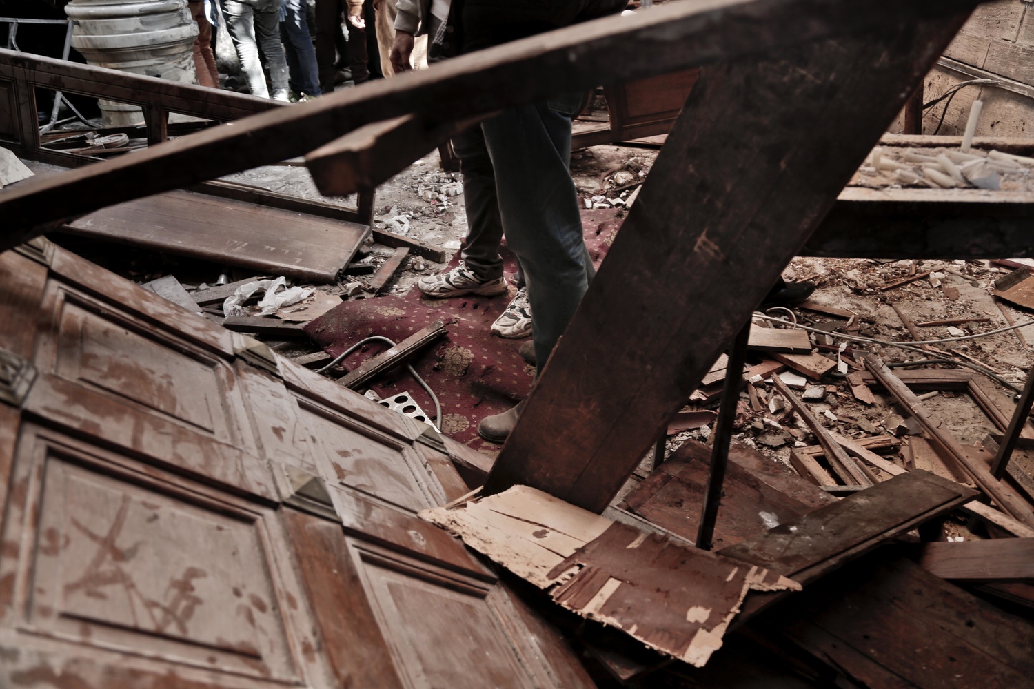 Eksplozja w kairskiej katedrze, fot. AFP/EAST NEWS