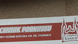 Opłaty za parking pod plebanią