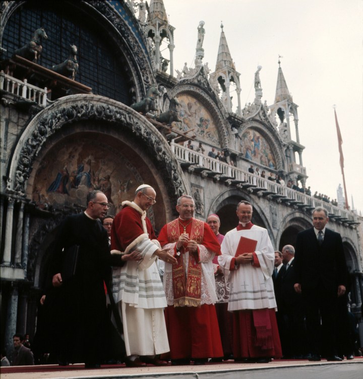 Kard. Albino Luciani z papieżem Pawłem VI na placu św. Marka w Wenecji, 1972 r.