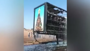 wizerunek Maryi na ciężarówce ocalał z pożaru