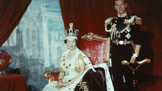 królowa Elżbieta II i książę Filip po koronacji w roku 1953