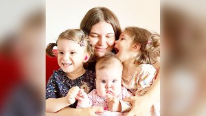 Magdalena Gniewskowska z dziećmi