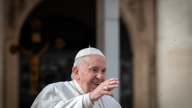 Pope Francis meet with faithful at the end of his weekly general audience