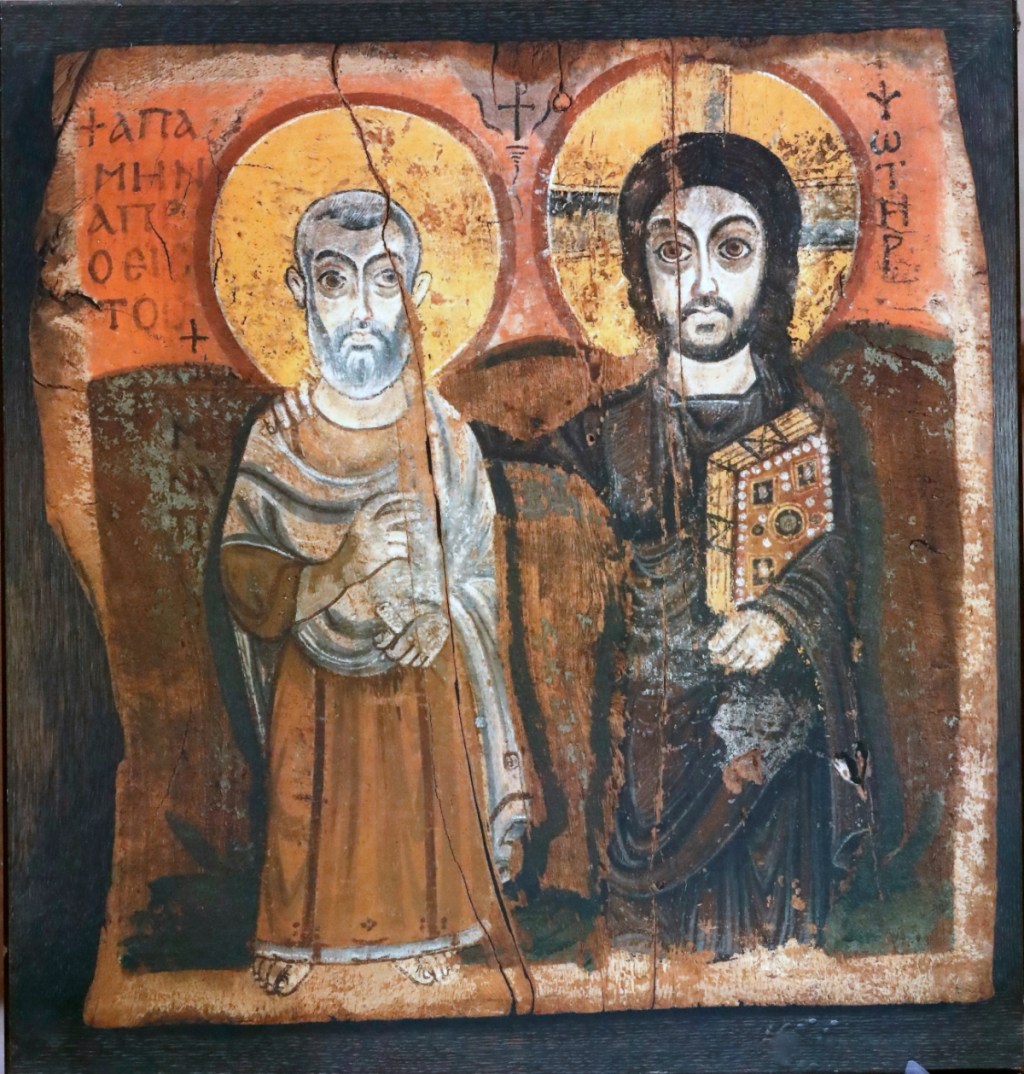 Koptyjska ikona Chrystus i jego przyjaciel