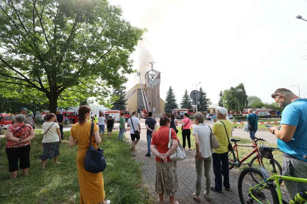 Pożar kościoła św. Floriana w Sosnowcu