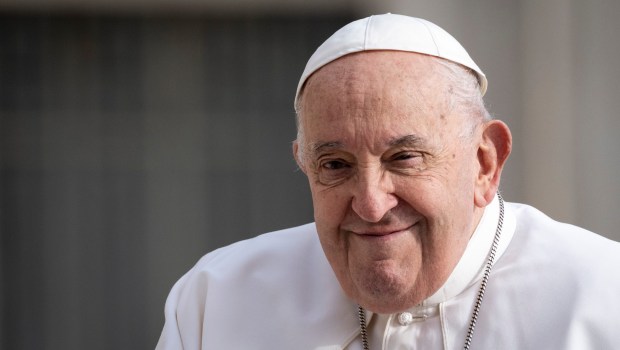 Pope Francis during his weekly general audience in St. Peter's square at the Vatican on April 10, 2024