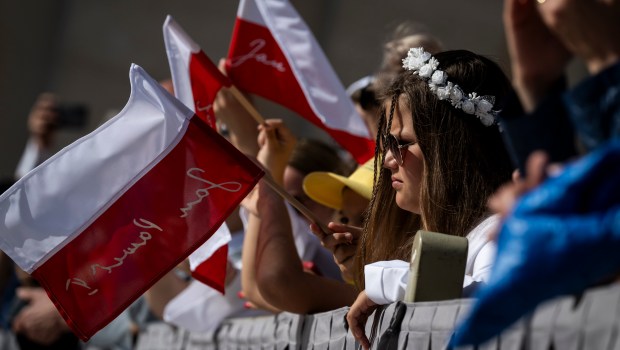 Pope Francis during his weekly general audience in St. Peter's square at the Vatican on May 15, 2024