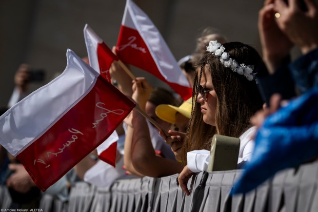 Pope Francis during his weekly general audience in St. Peter's square at the Vatican on May 15, 2024
