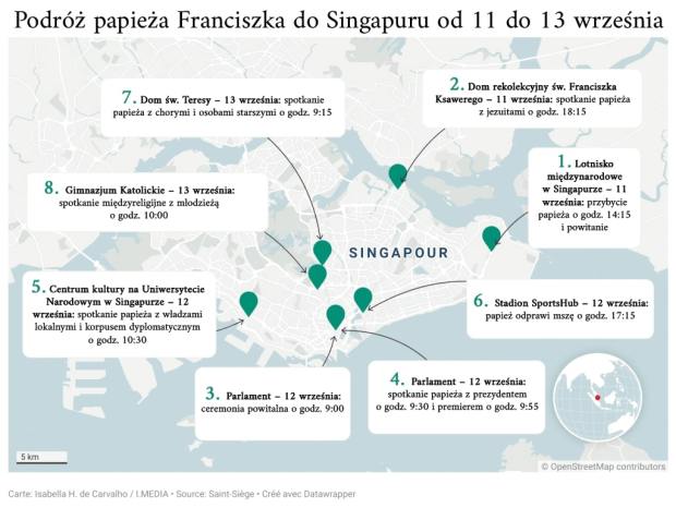 Podróż papieża Franciszka do Singapuru
